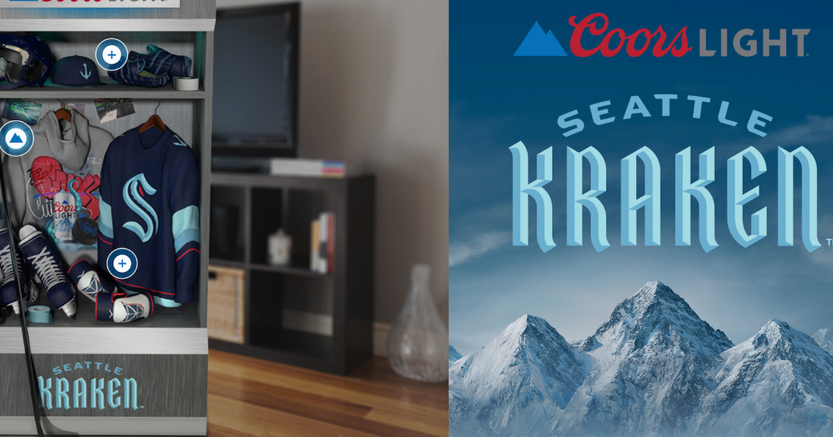 COORS LIGHT SEATTLE KRAKEN AR PORTAL Trigger XR 8th Wall