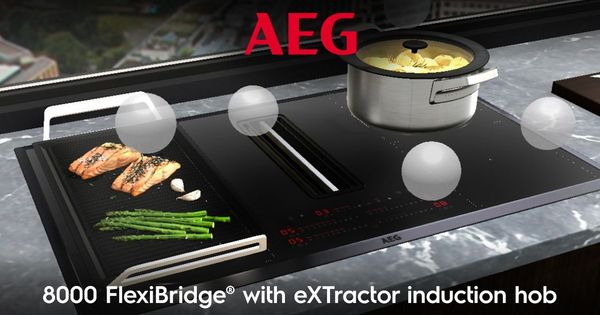 8000 FlexiBridge® with eXTractor induction hob