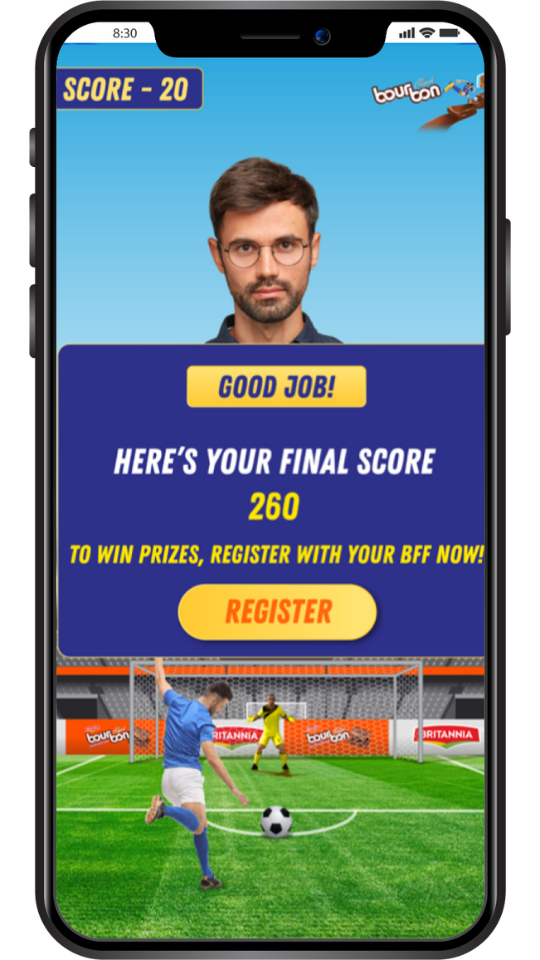 Bourbon Football AR Football Game With Head Tilt Feature Accessible 