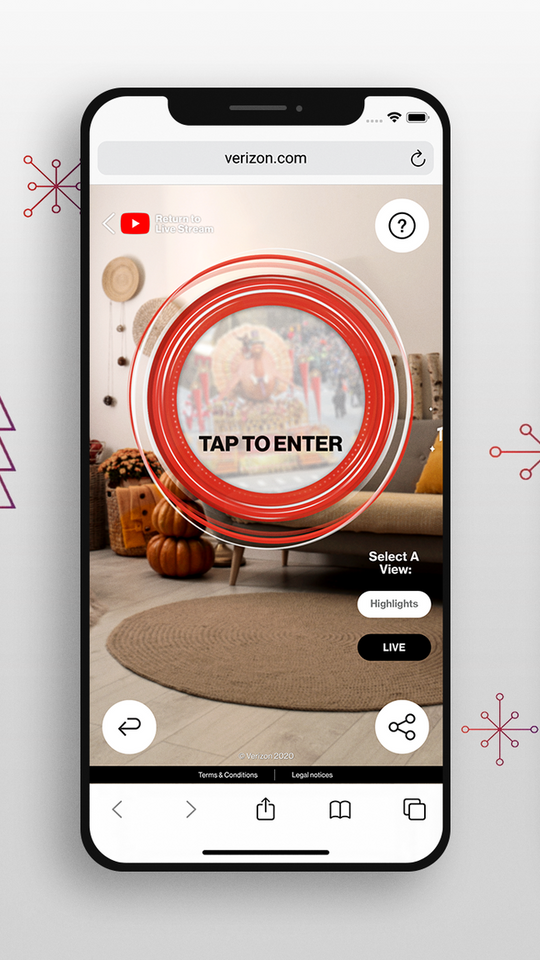 Verizon live thanksgiving online parade